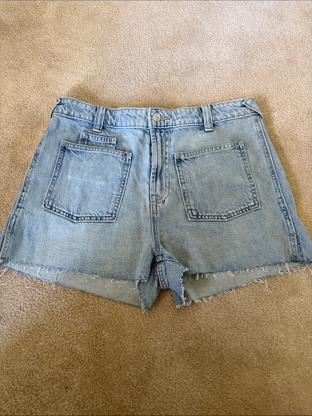We The Free Light Blue Denim Jean Shorts